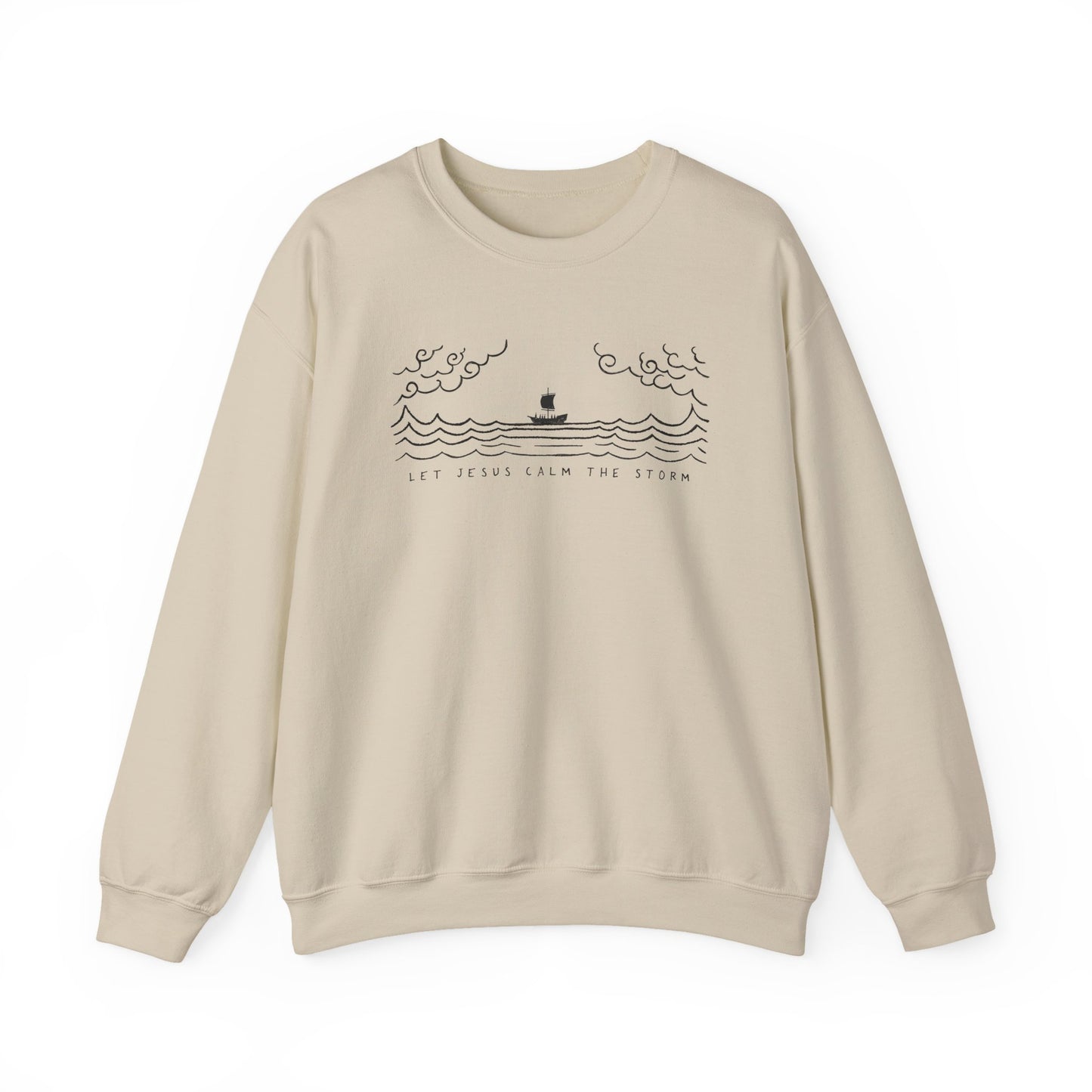 Jesus Calms Storm - Unisex Heavy Blend™ Crewneck Sweatshirt
