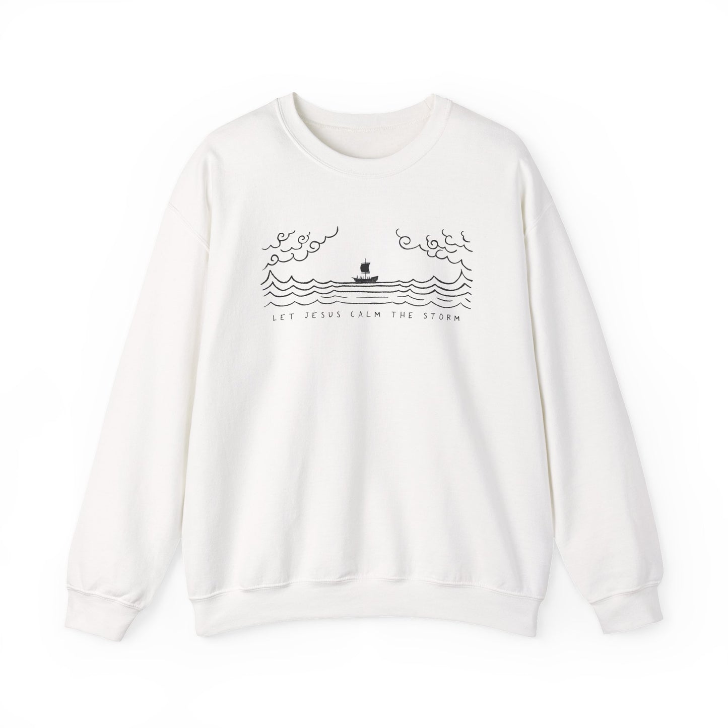Jesus Calms Storm - Unisex Heavy Blend™ Crewneck Sweatshirt