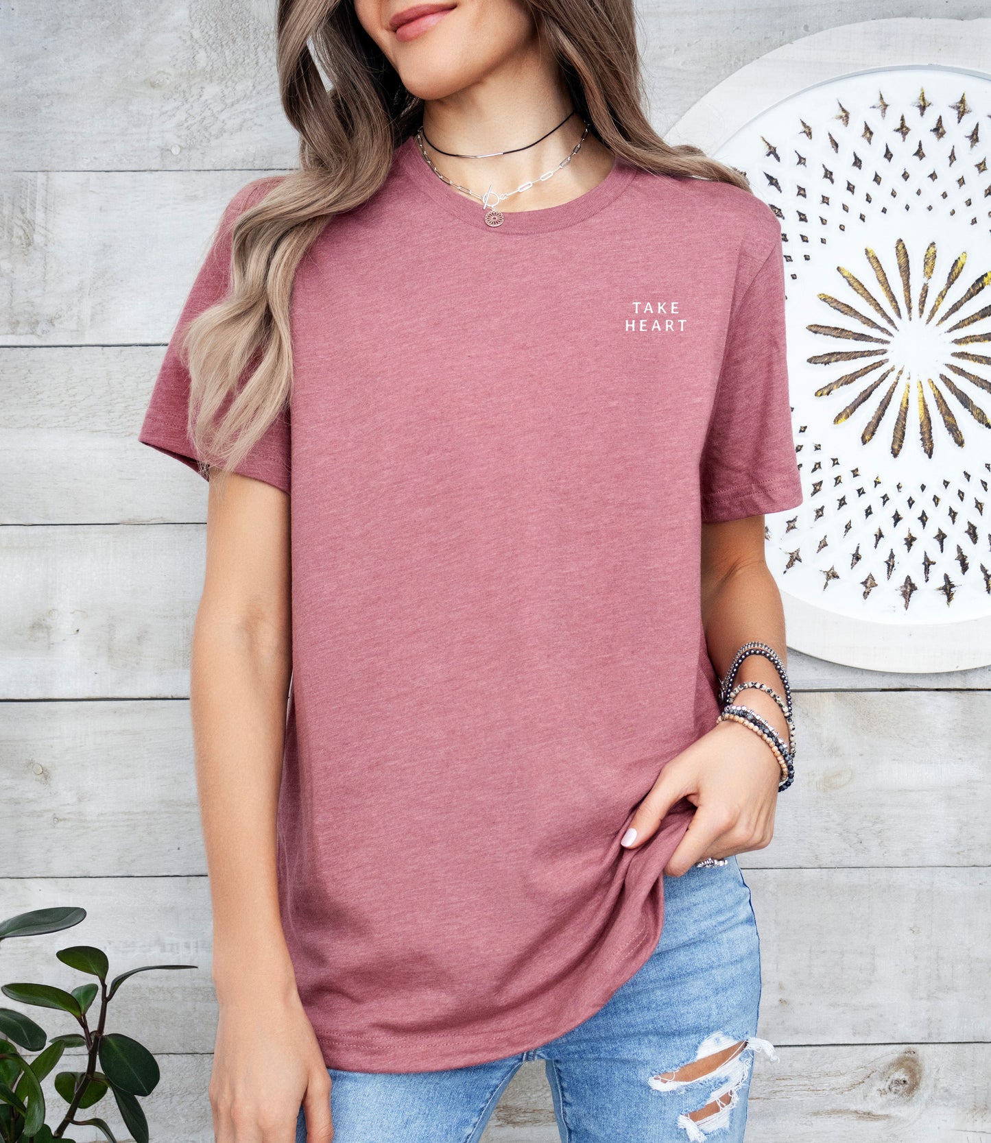 Take Heart - Unisex Jersey Short Sleeve Tee - Bella Canvas 3001