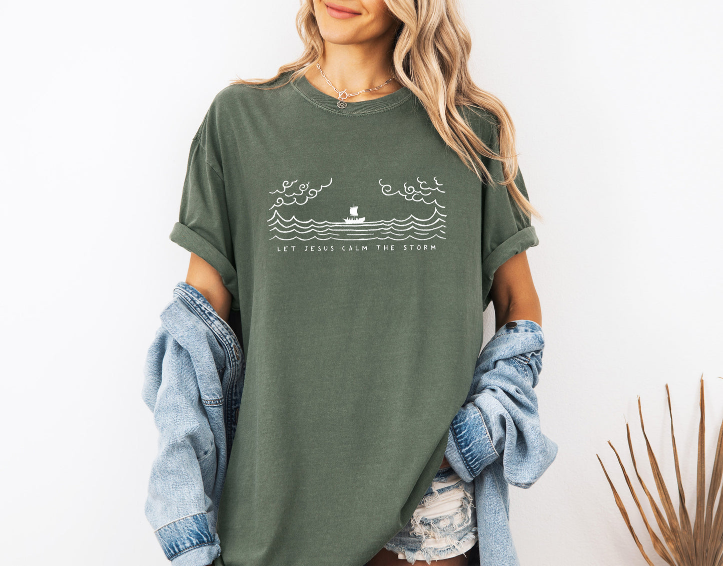 Jesus Calms Storm - Unisex Garment-Dyed T-shirt - Comfort Colors®
