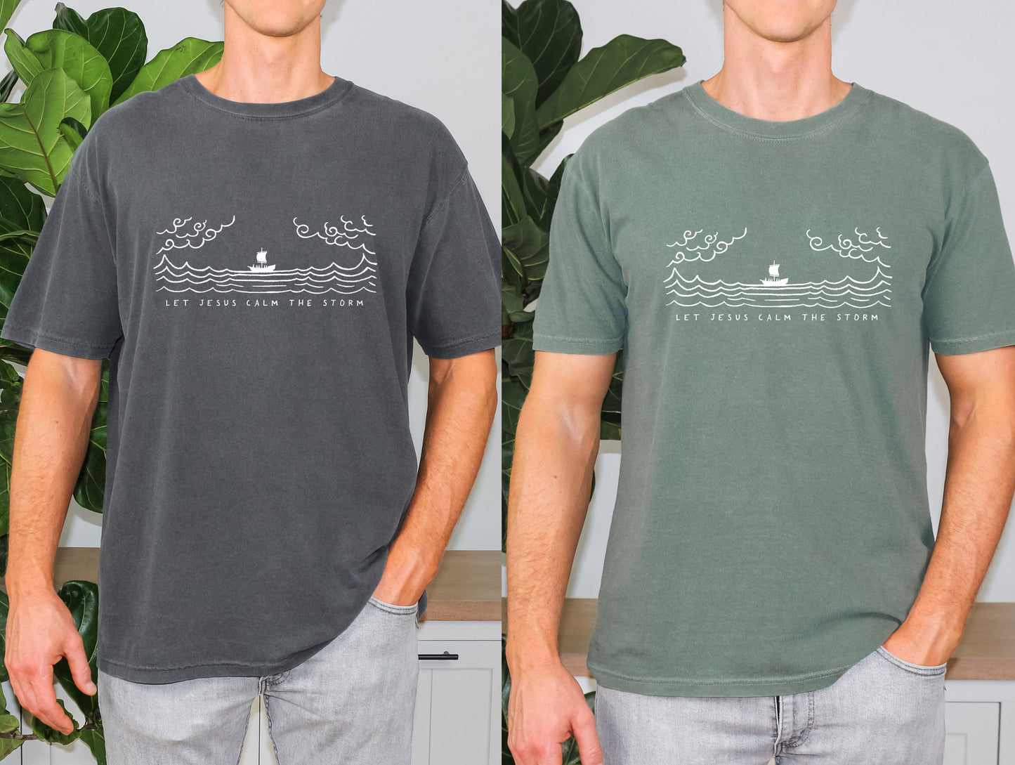 Jesus Calms Storm - Unisex Garment-Dyed T-shirt - Comfort Colors®