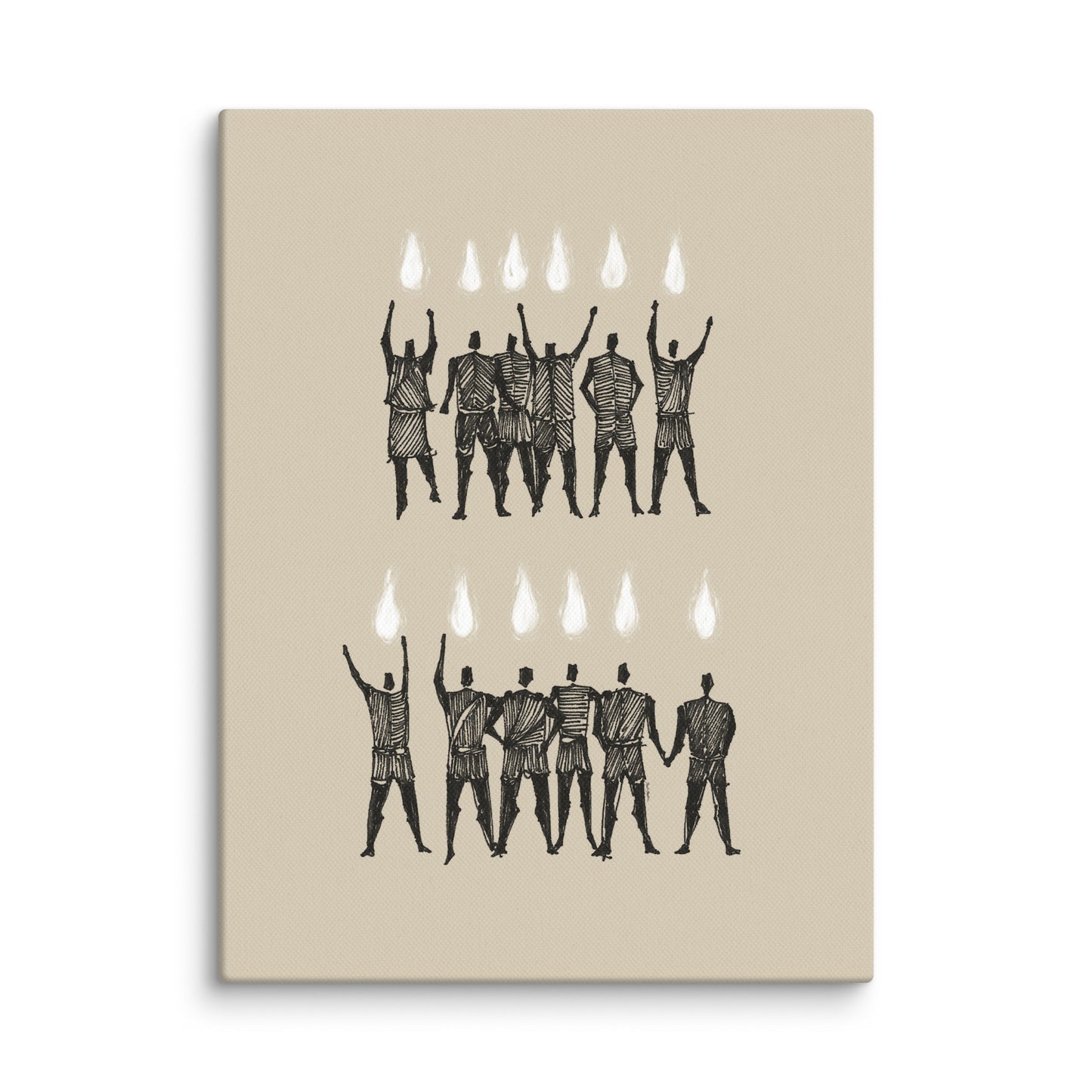 Holy Spirit Pentecost Tongues Fire Vertical - Canvas