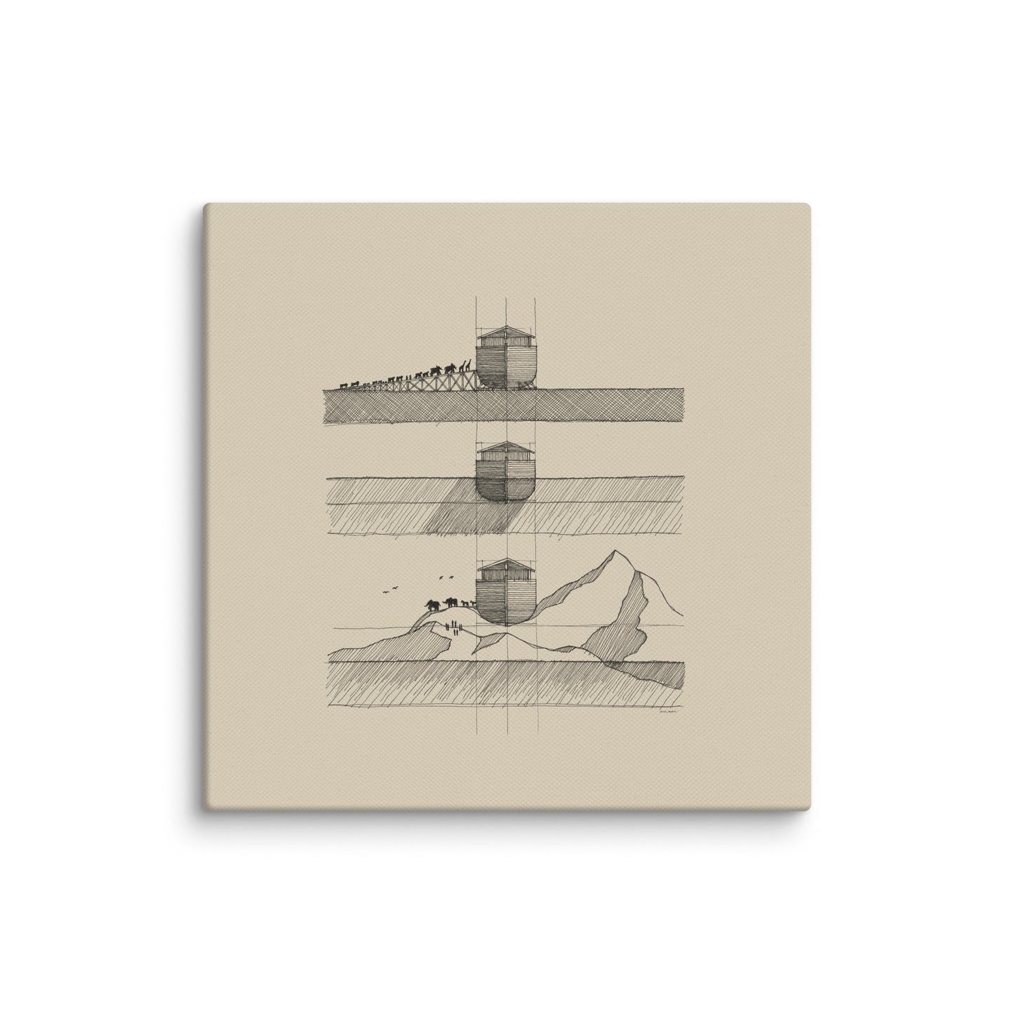 Noah's Ark 3 Stages - Canvas