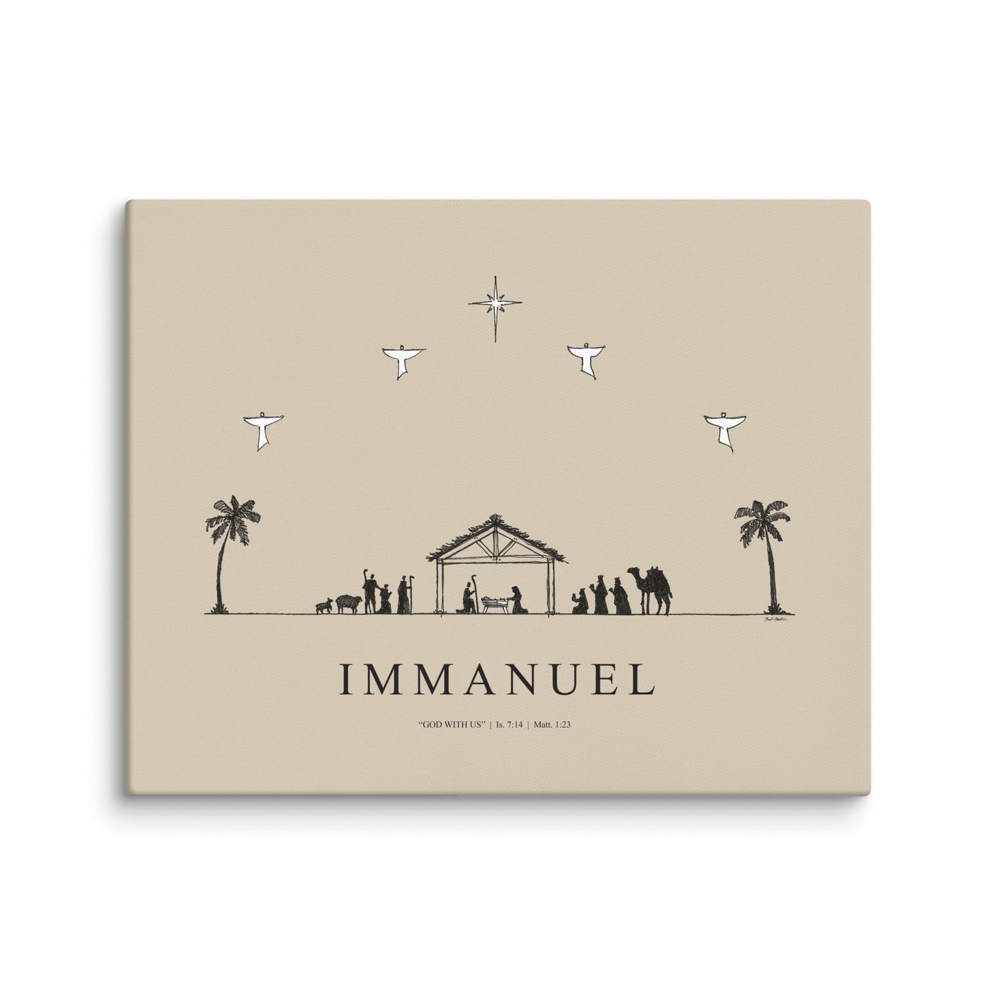 Nativity Christmas Immanuel God with Us - Canvas