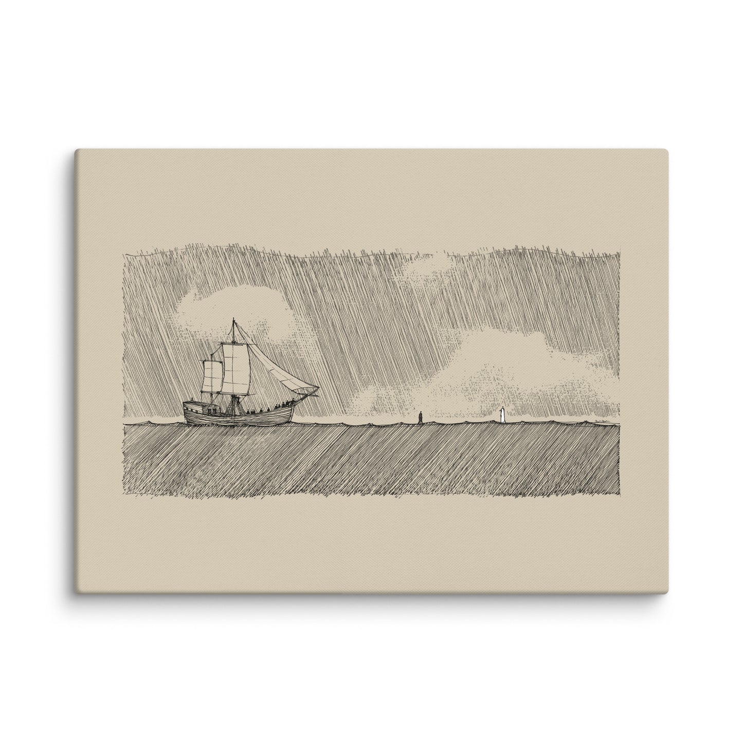 Walk on Water (Peter and Jesus) - Canvas