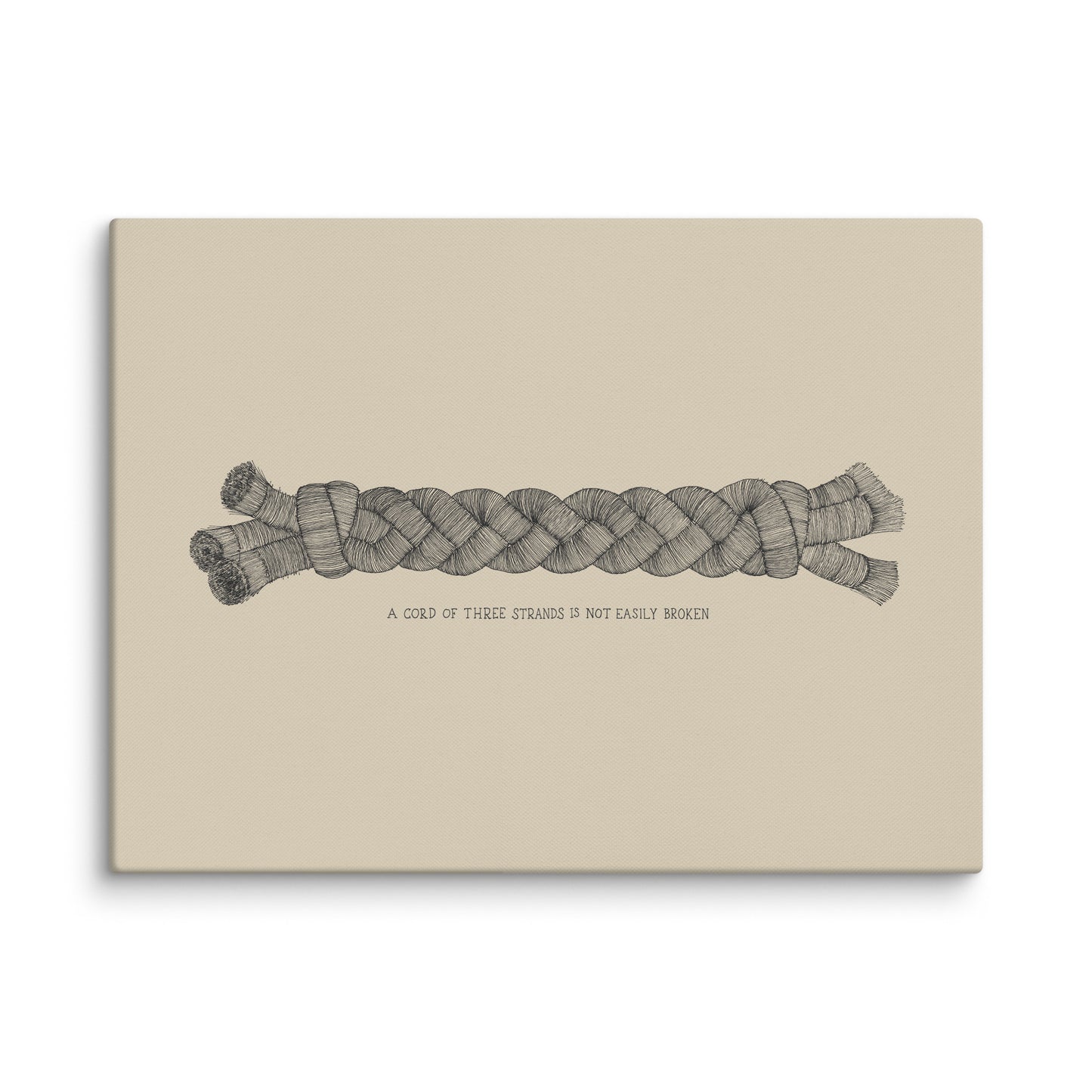 A Cord of Three Strands Horizontal - Canvas