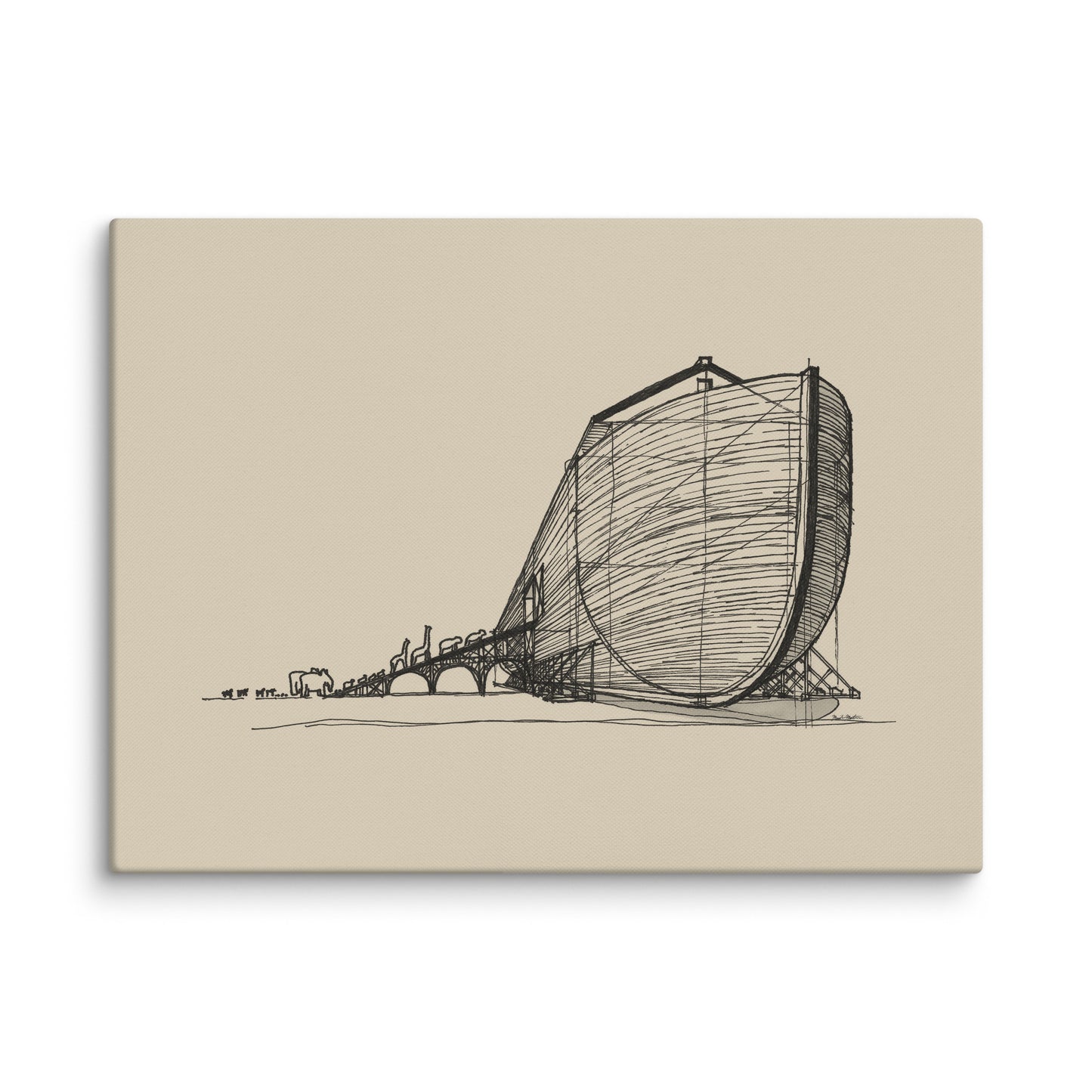 Noah's Ark Boarding Animals - Canvas