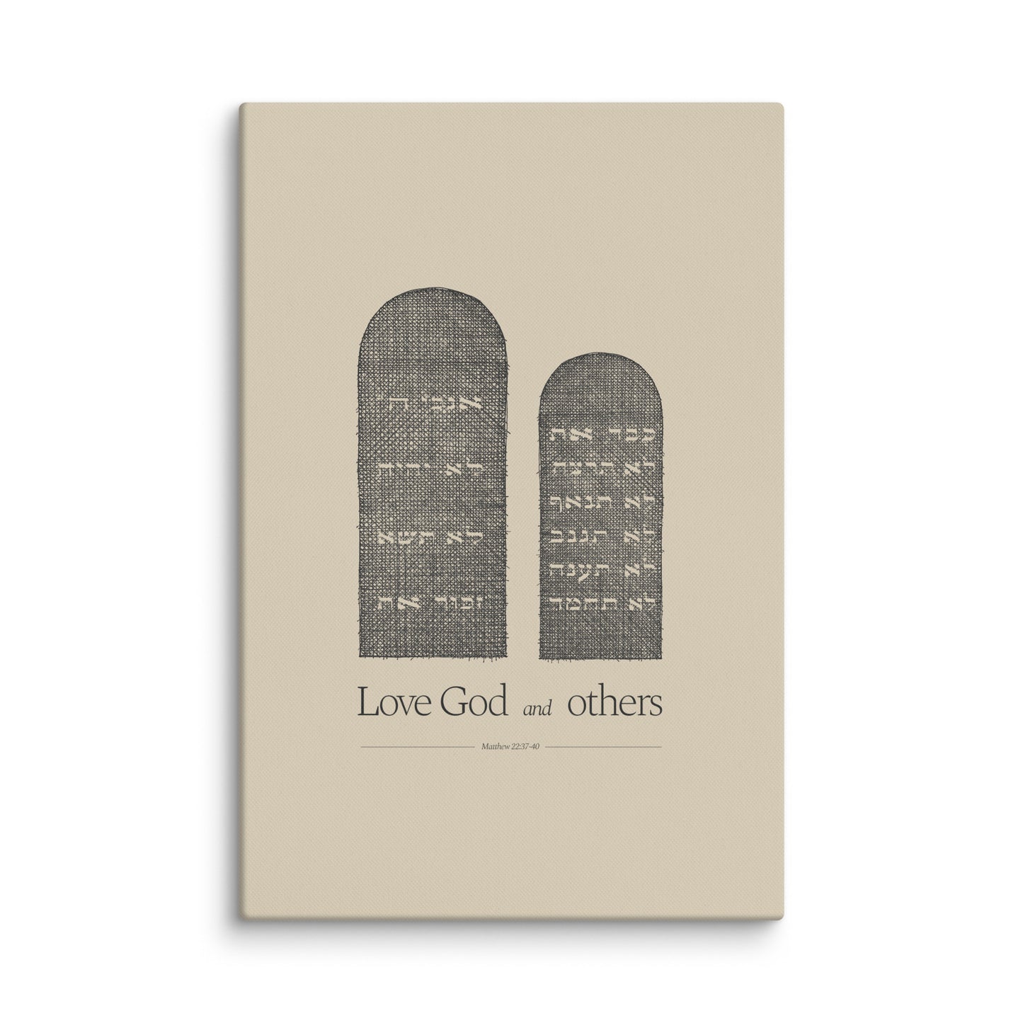 Ten Commandments Stone Tablets - Canvas