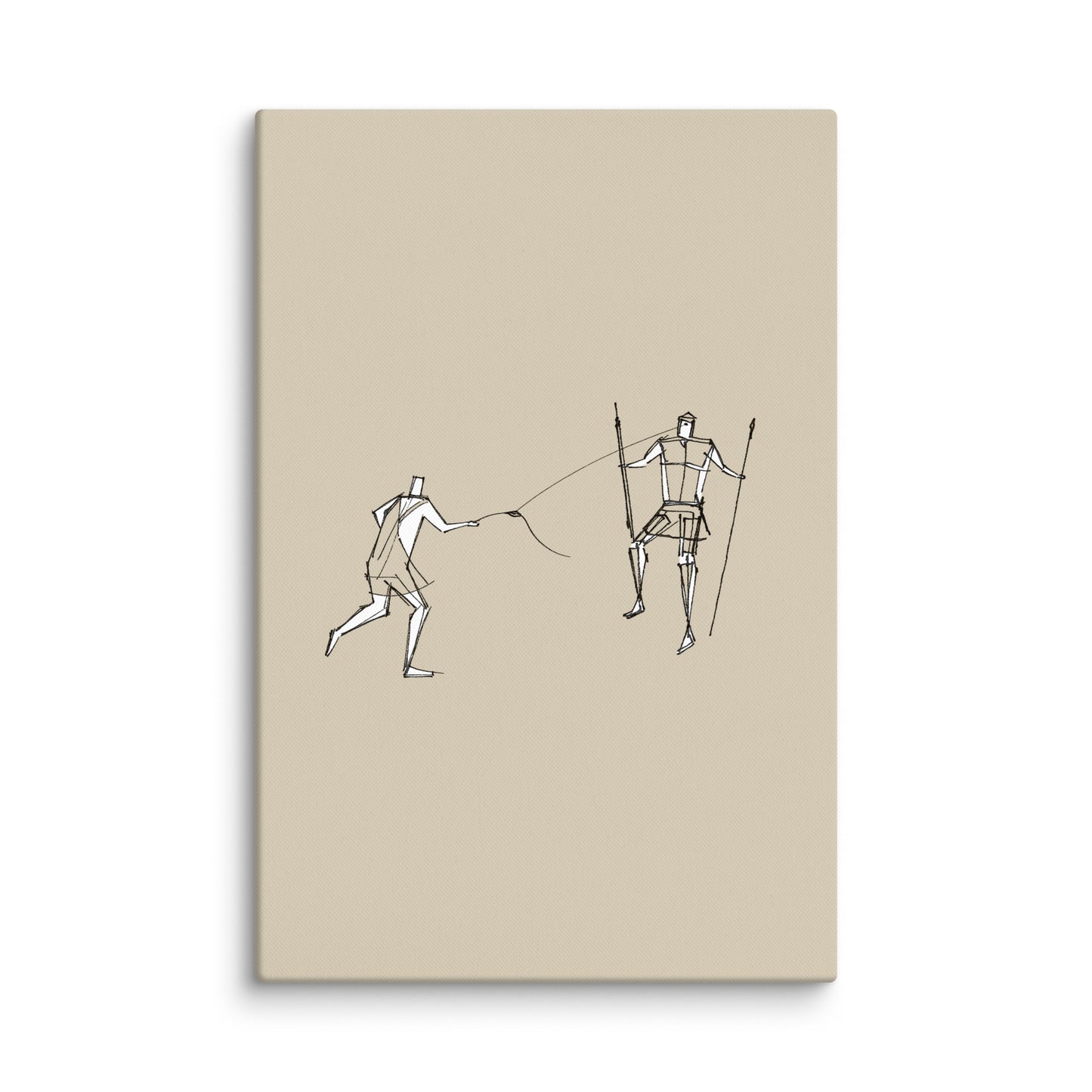 David and Goliath Sling Stone - Canvas