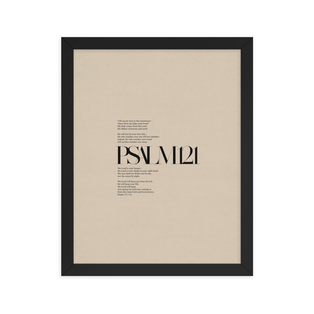 Psalm 121 Full Chapter Minimalist Design - Framed