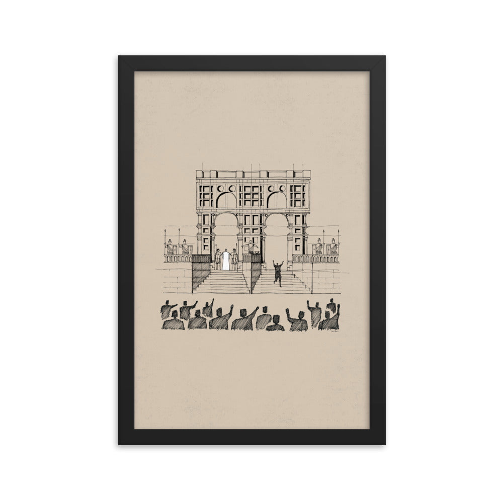 Jesus and Barabbas Before Pilate - Framed