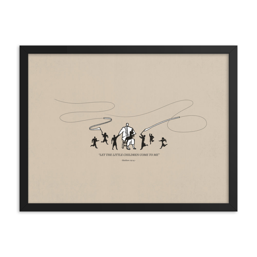 Let the Children Come to Me - Framed