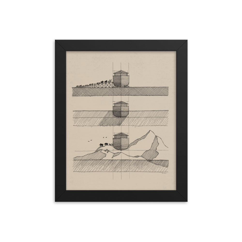 Noah's Ark 3 Stages - Framed