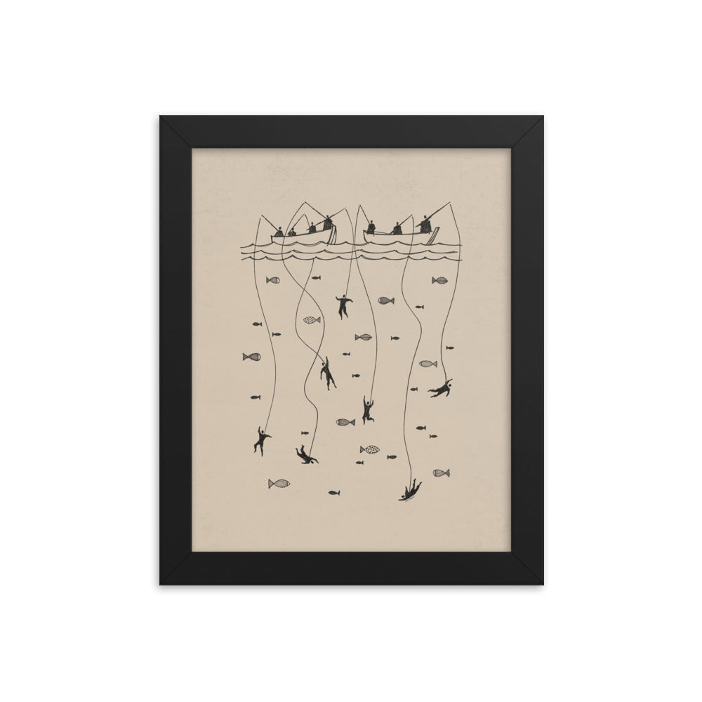 Fishers of Men Matthew 4:19 - Framed