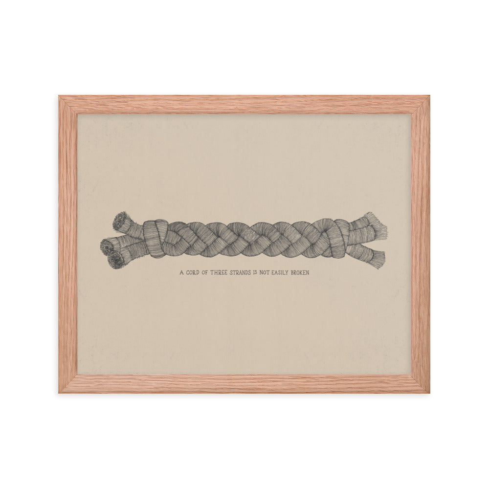 A Cord of Three Strands Horizontal - Framed