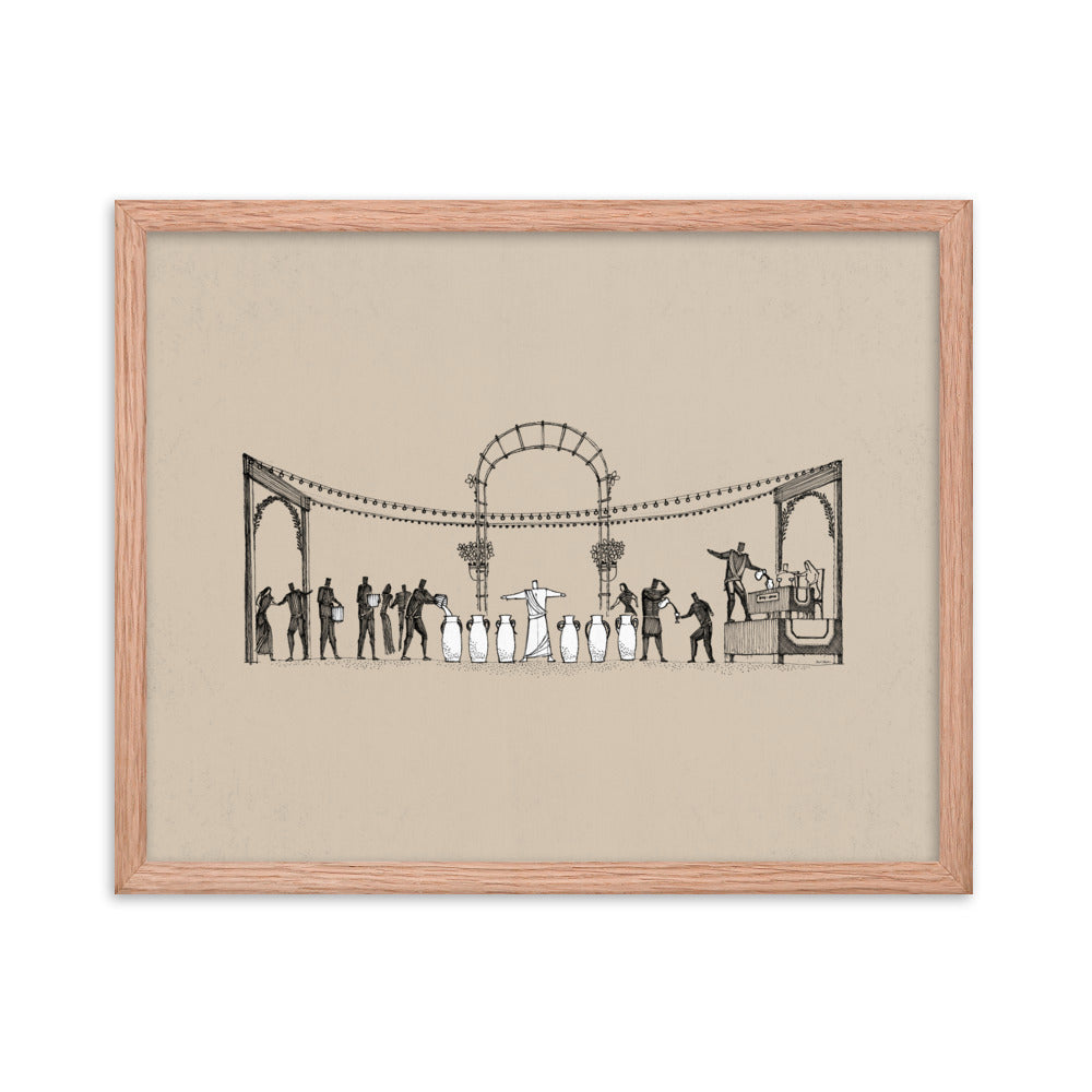 The Wedding at Cana Water into Wine - Framed