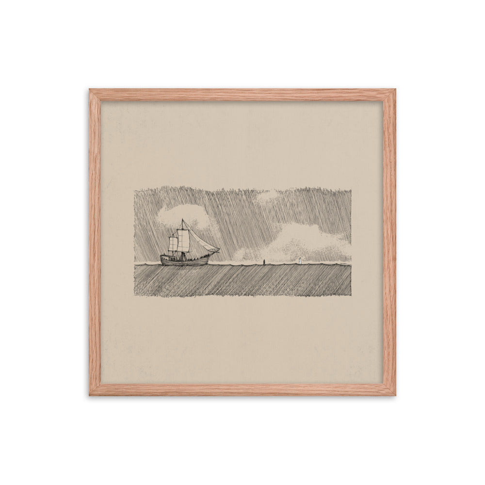 Walk on Water (Peter and Jesus) - Framed