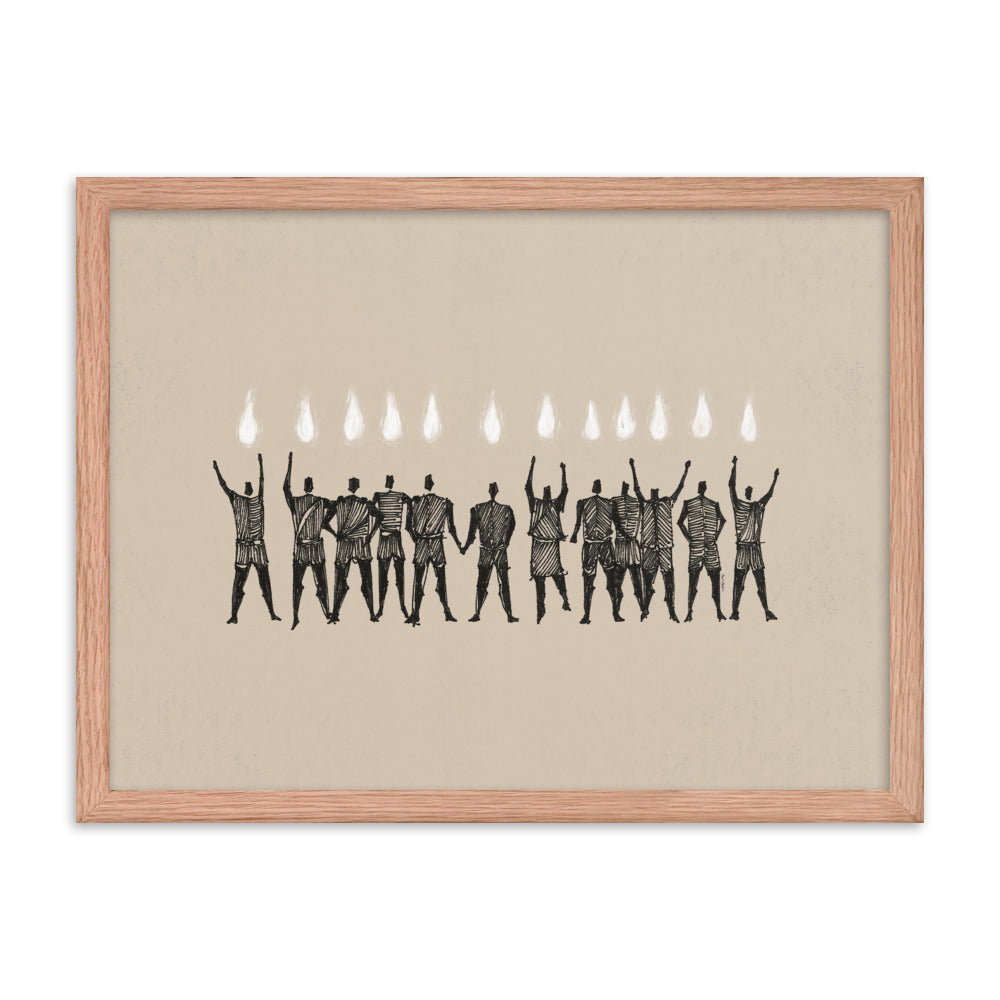 Holy Spirit Pentecost Tongues Fire - Framed