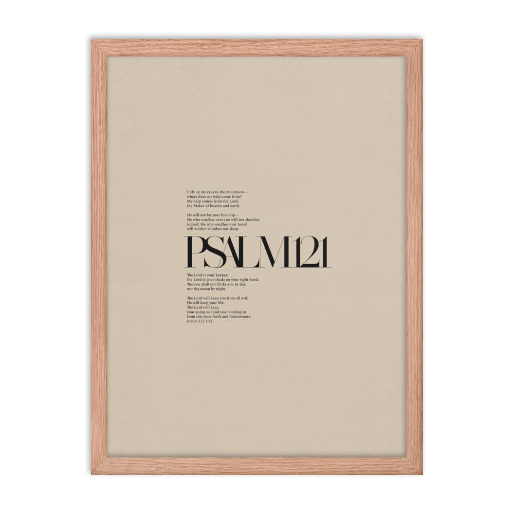Psalm 121 Full Chapter Minimalist Design - Framed