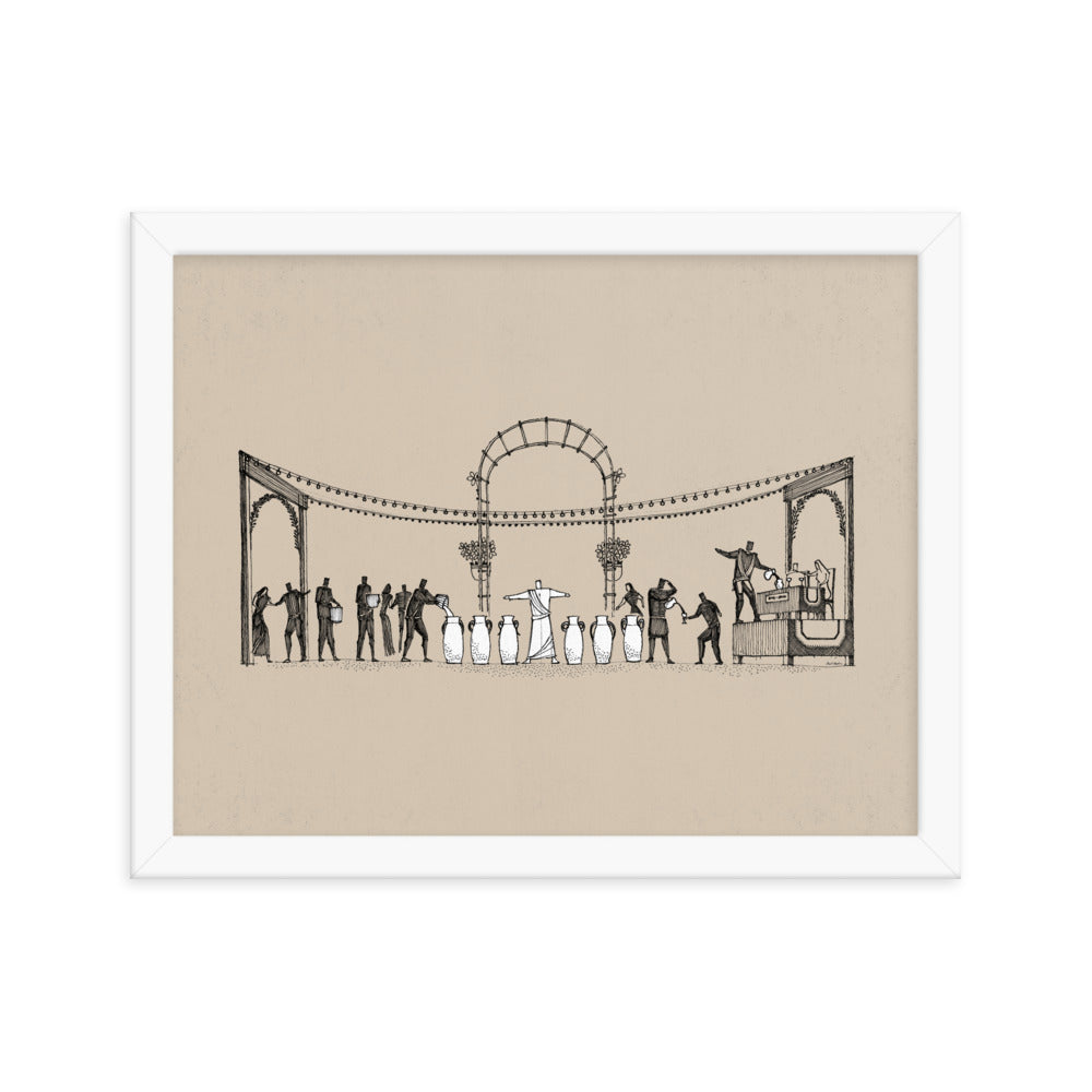 The Wedding at Cana Water into Wine - Framed
