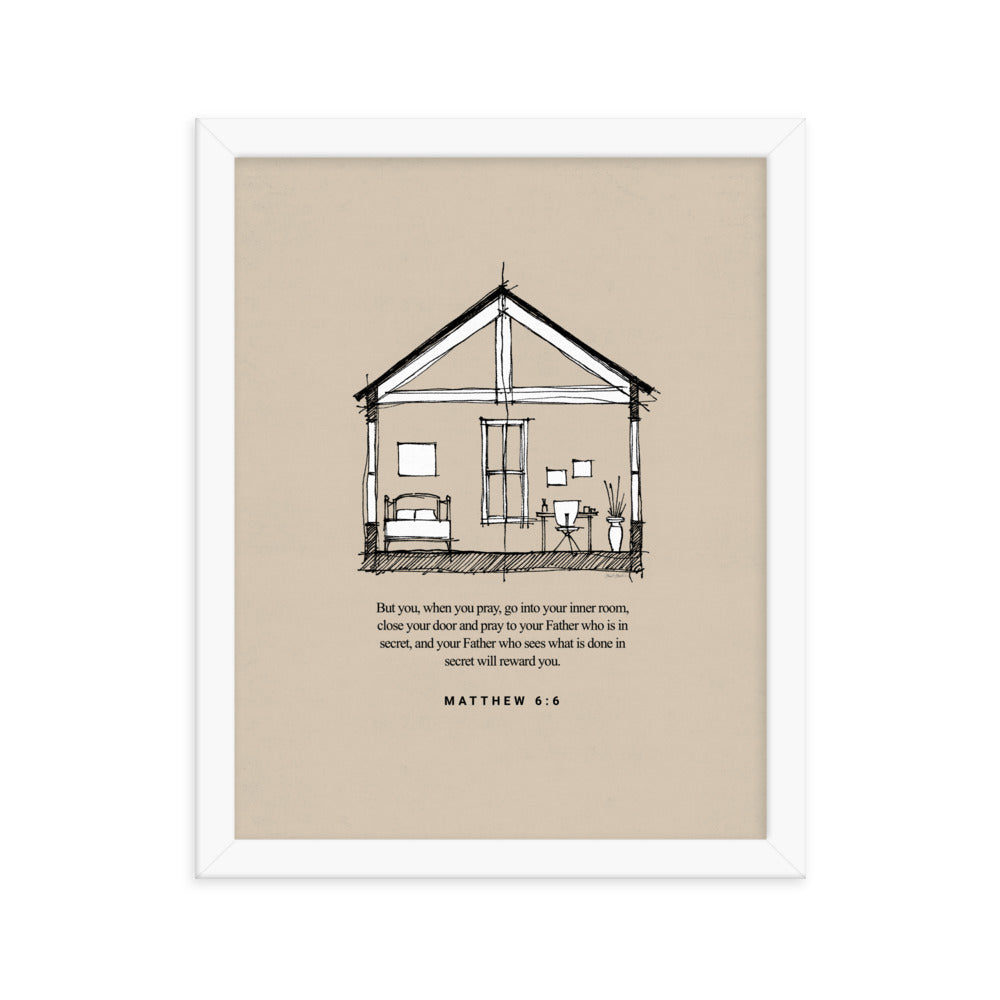 Inner Room Prayer Matthew 6 - Framed