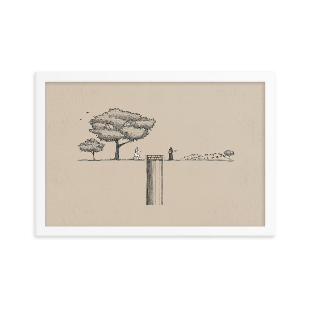 Woman at the Well John 4 Horizontal - Framed