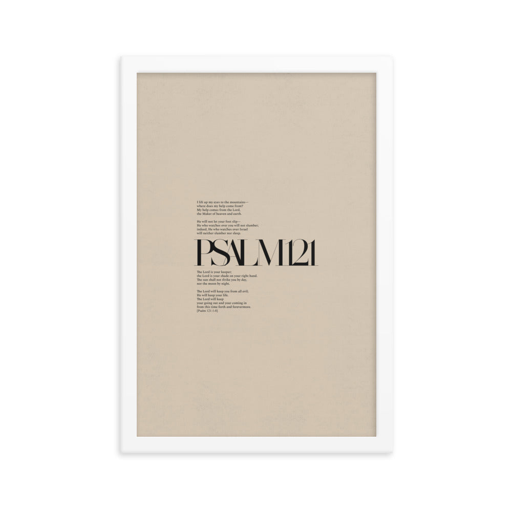 Psalm 121 Full Chapter Minimalist Design - Framed