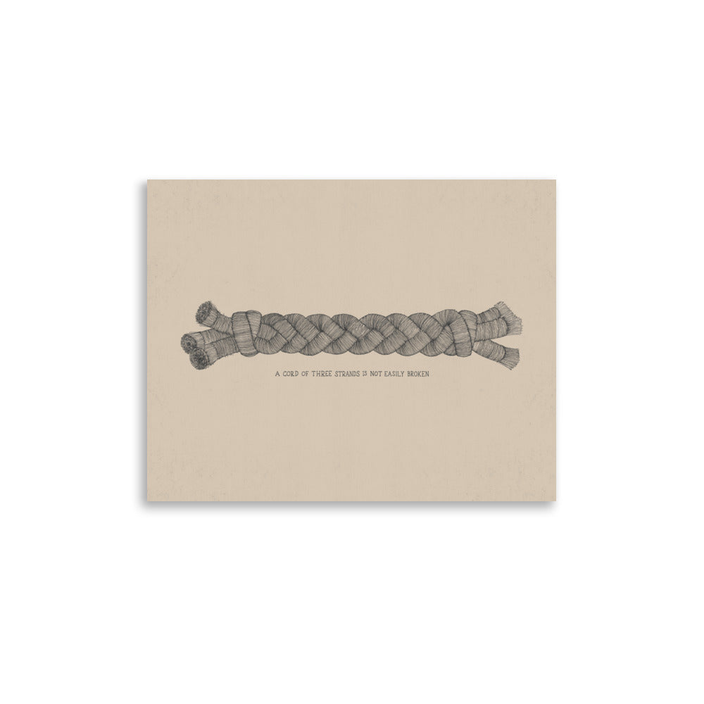A Cord of Three Strands Horizontal - Poster