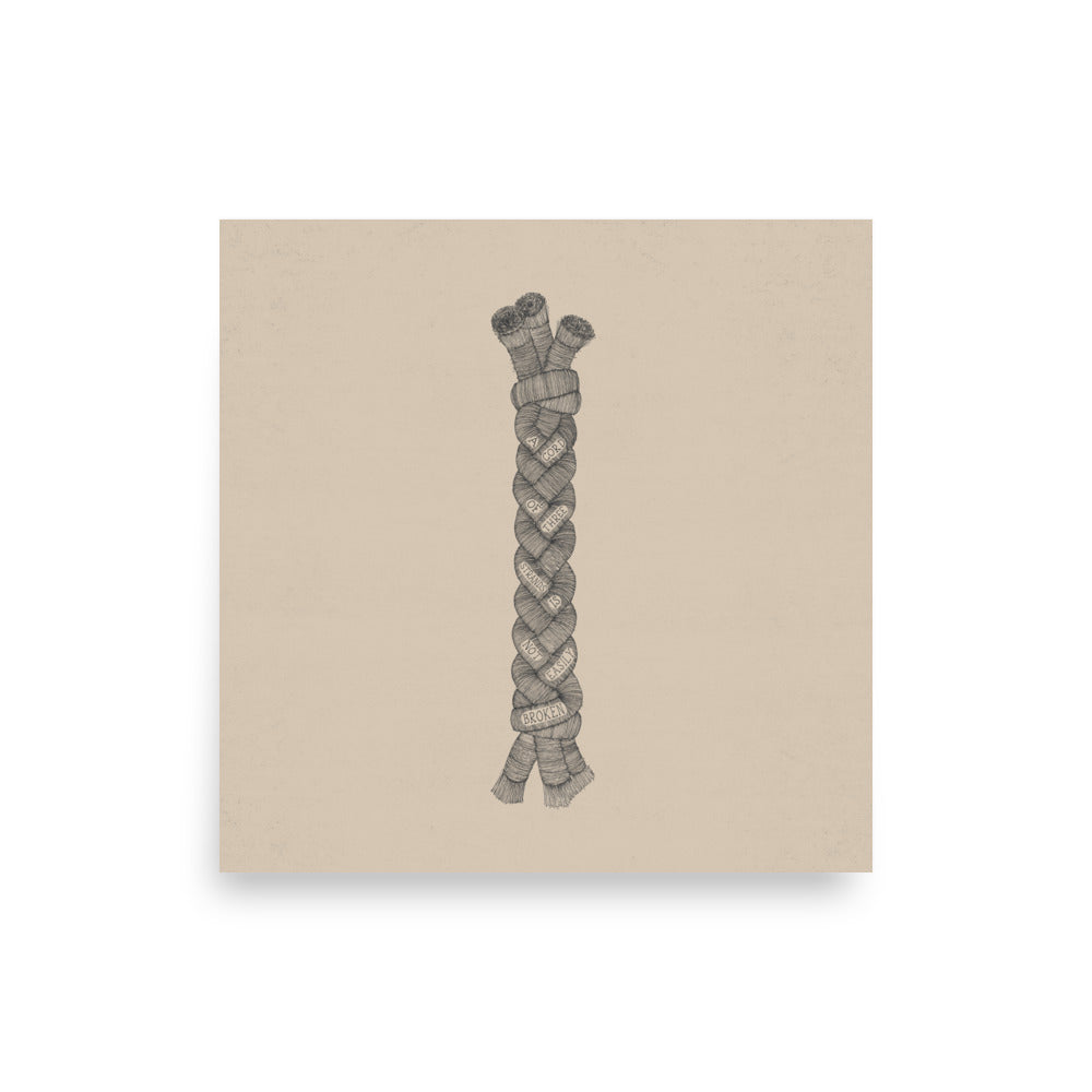 A Cord of Three Strands - with Words - Poster