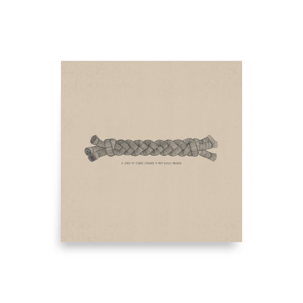 A Cord of Three Strands Horizontal - Poster