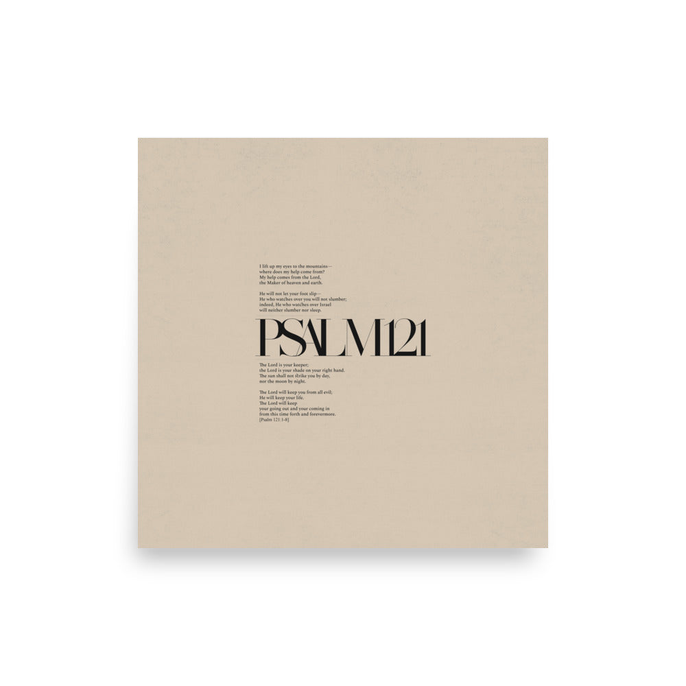 Psalm 121 Full Chapter Minimalist Design - Poster