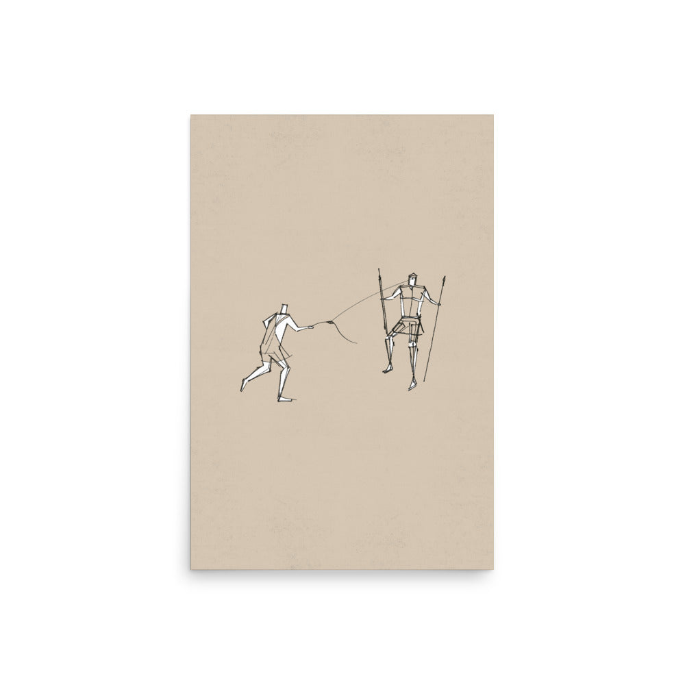David and Goliath Sling Stone - Poster