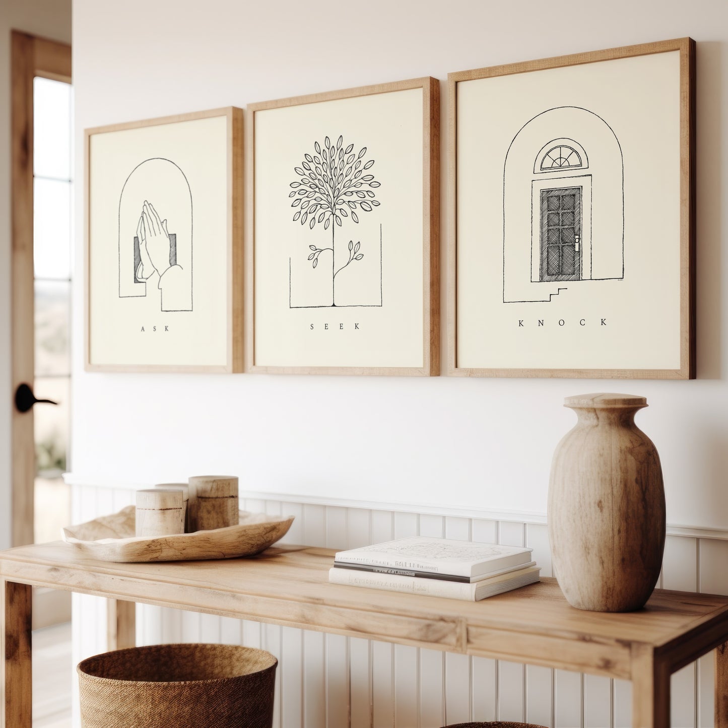 Ask Seek Knock Set - Digital Print