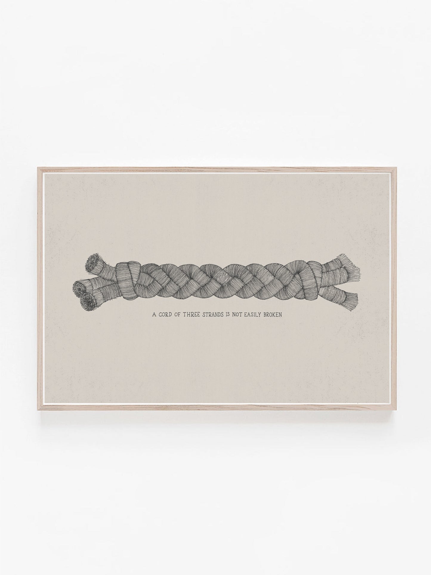 A Cord of Three Strands Horizontal - Digital Print