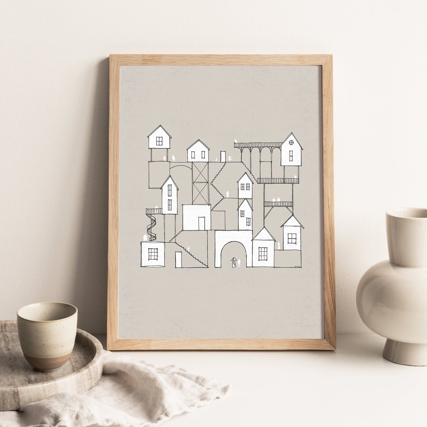 My Father's House Many Rooms Vertical - Digital Print