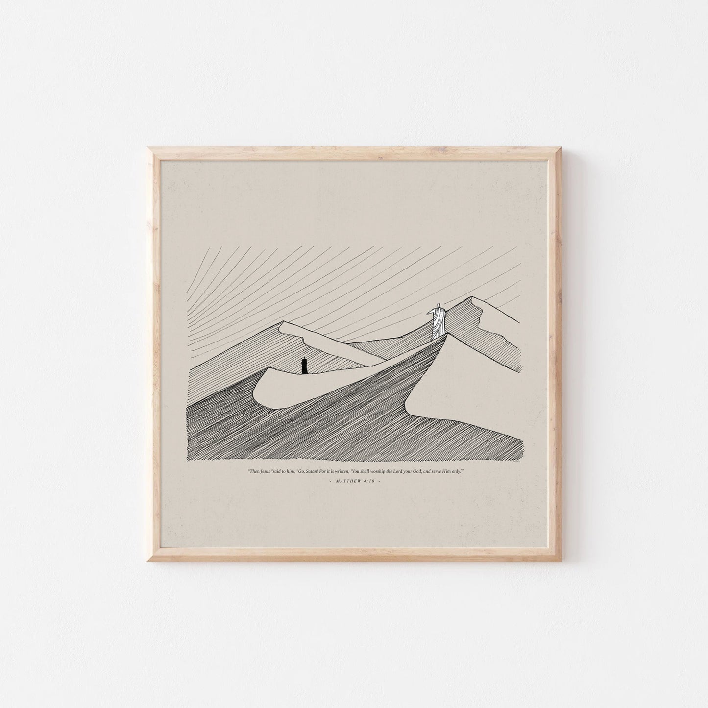 Jesus Tempted by Satan Horizontal - Digital Print