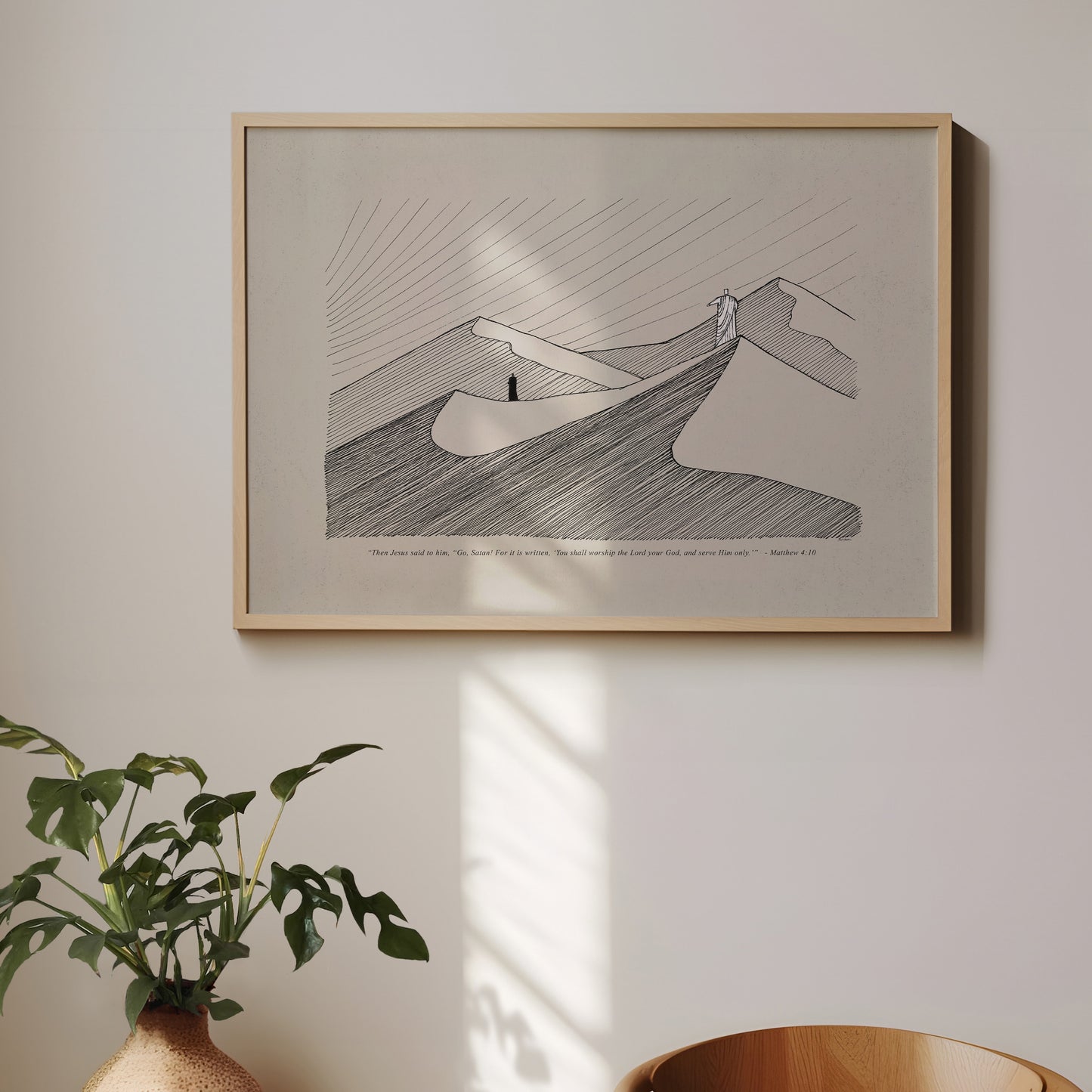 Jesus Tempted by Satan Horizontal - Digital Print