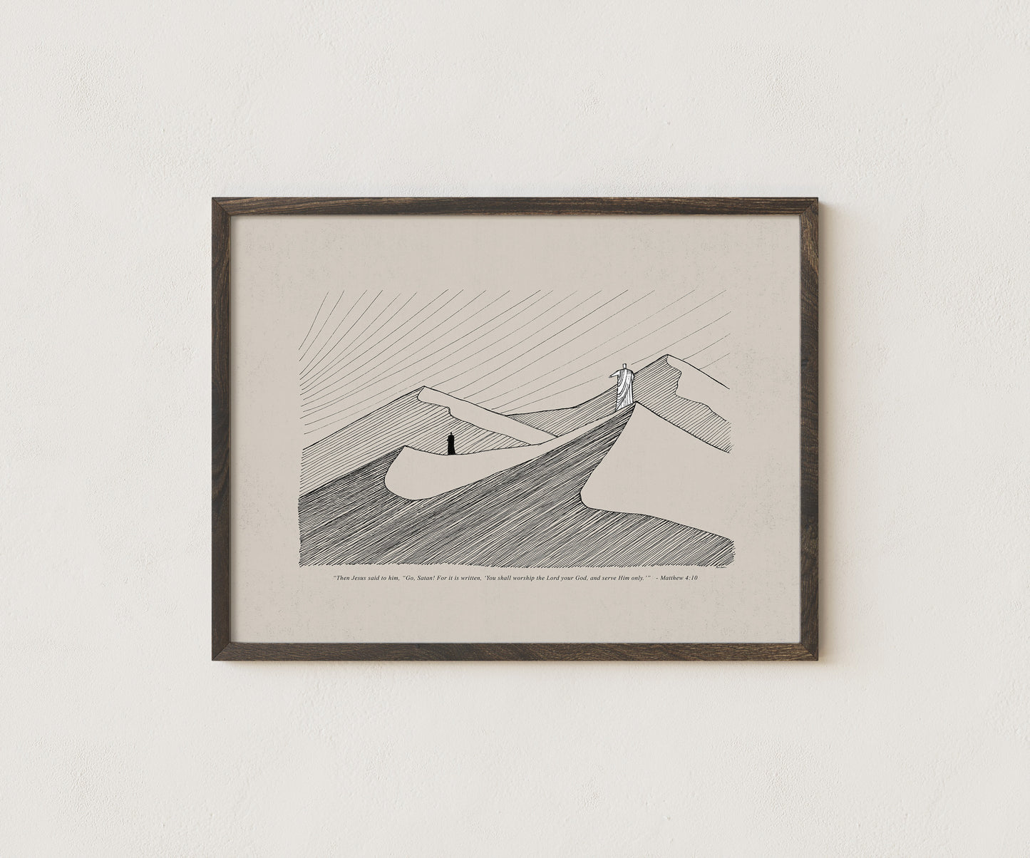 Jesus Tempted by Satan Horizontal - Digital Print