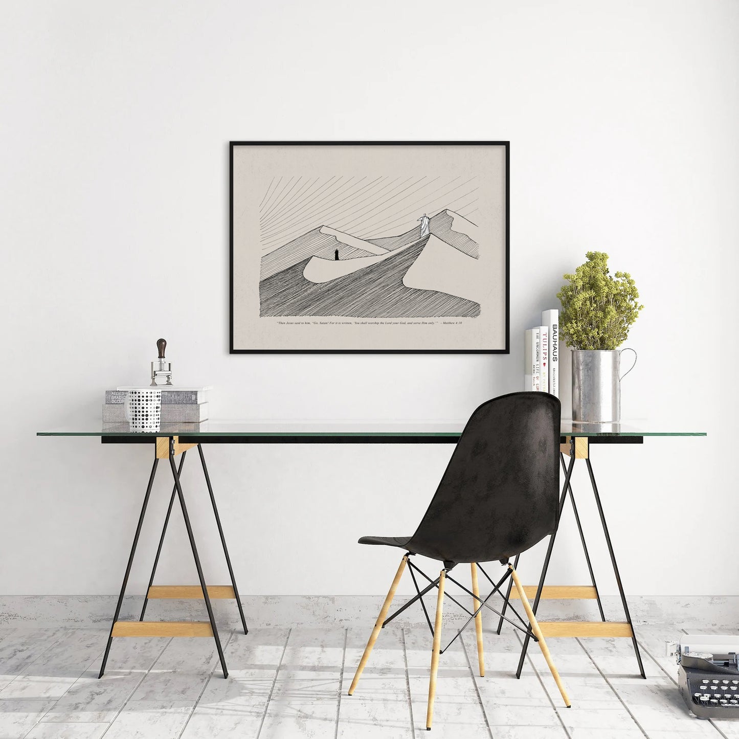 Jesus Tempted by Satan Horizontal - Digital Print