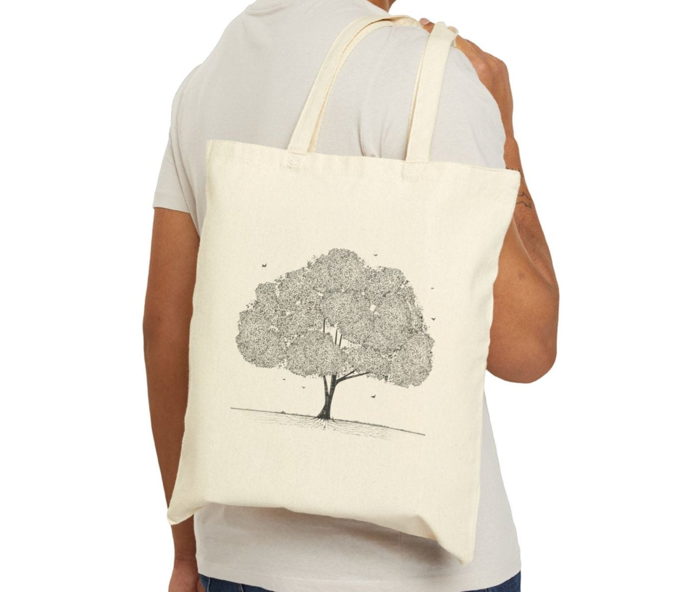 Mustard Seed Kingdom of God - Cotton Canvas Tote Bag - One Side