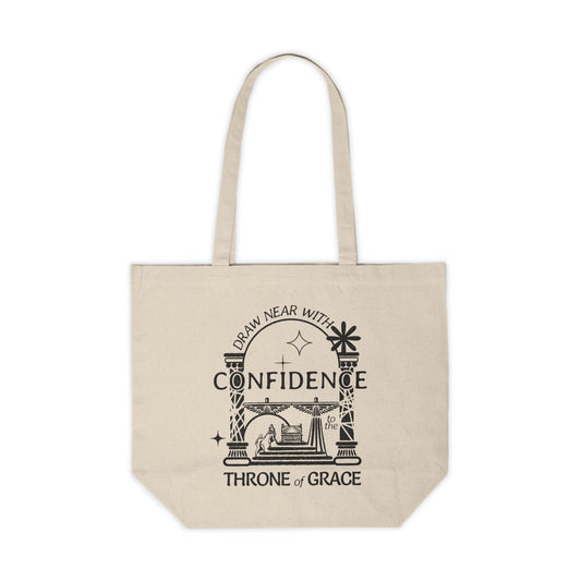 Draw Near with Confidence to the Throne of Grace - Shopping Canvas Tote Bag - One Side