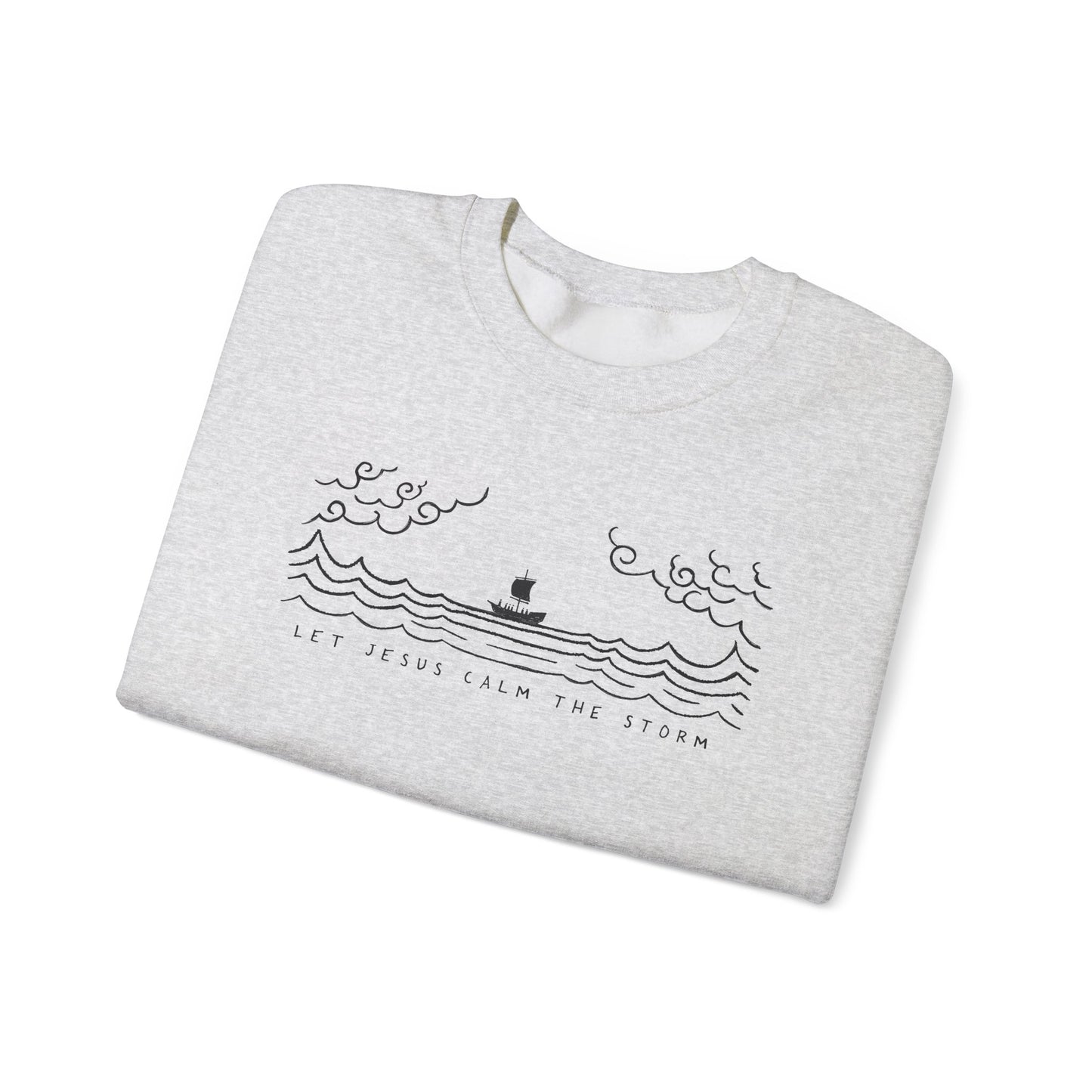Jesus Calms Storm - Unisex Heavy Blend™ Crewneck Sweatshirt