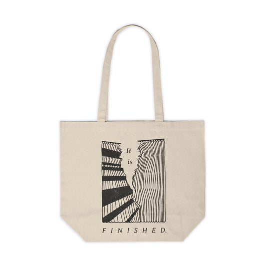 It Is Finished Veil Torn - Shopping Canvas Tote Bag - One Side