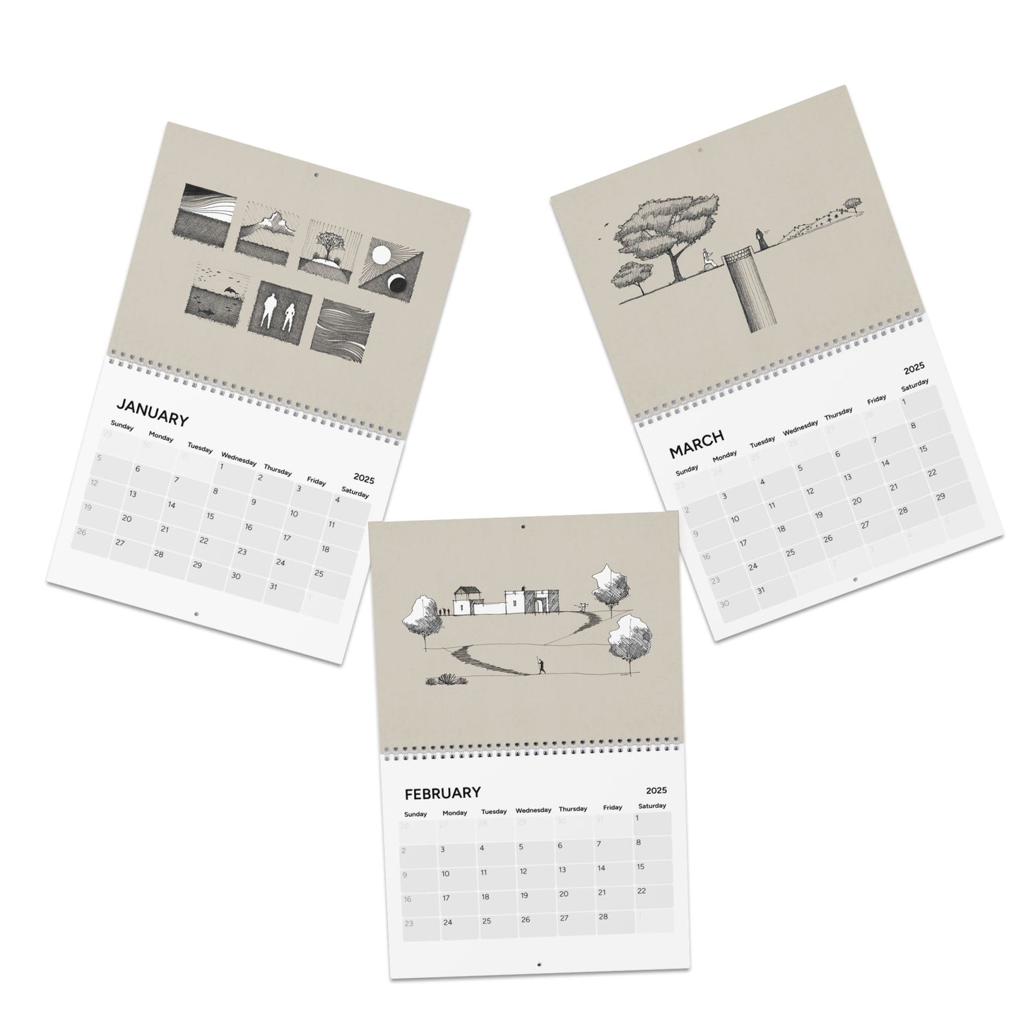 BibleSketches 2025 Year Calendar