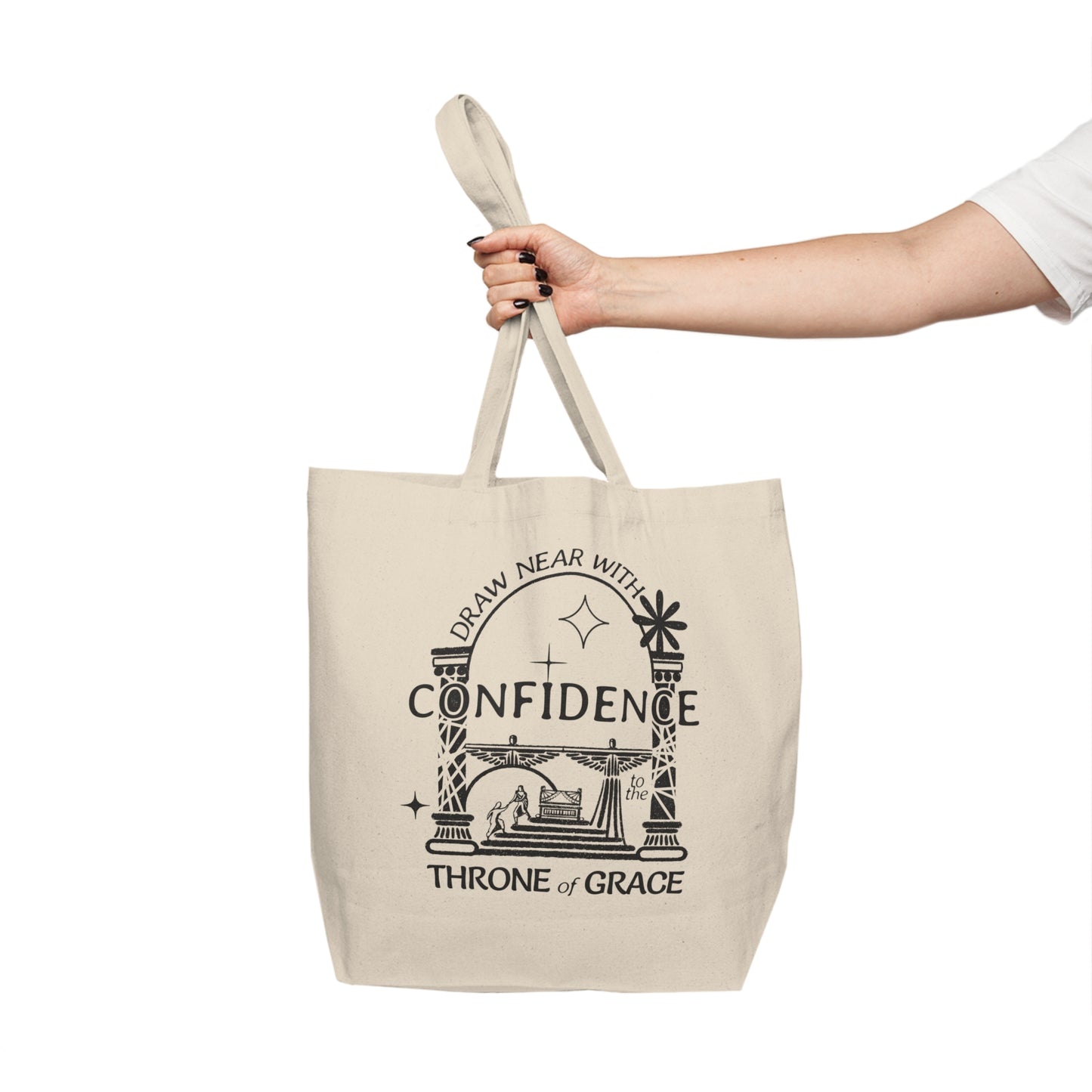 Draw Near with Confidence to the Throne of Grace - Shopping Canvas Tote Bag - One Side