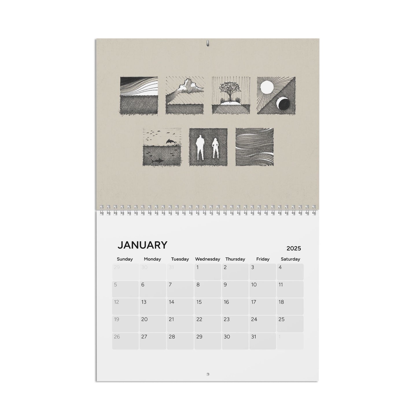 BibleSketches 2025 Year Calendar