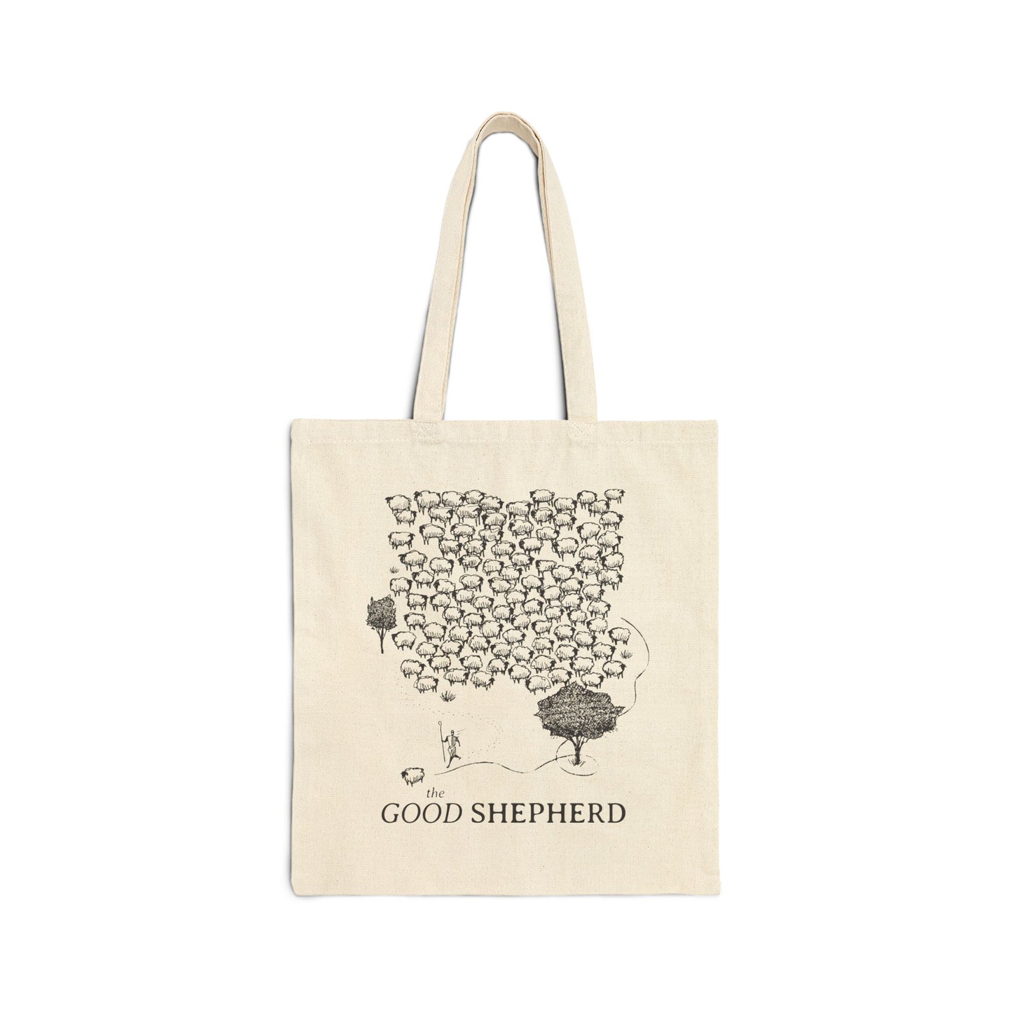 Leaves the 99 - Good Shepherd - Cotton Canvas Tote Bag - One Side