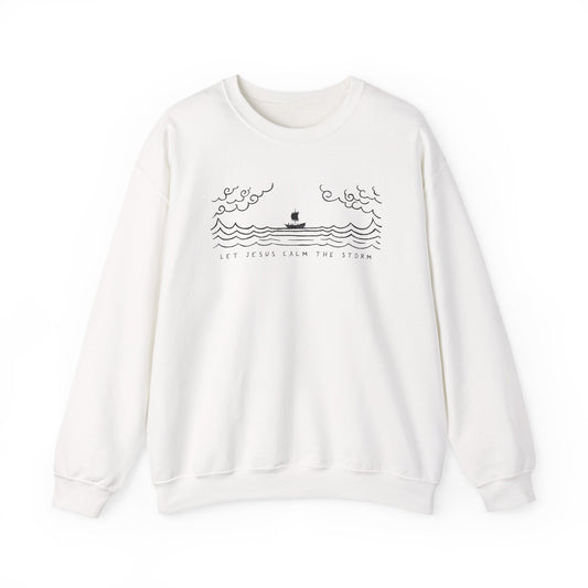 Jesus Calms Storm - Unisex Heavy Blend™ Crewneck Sweatshirt