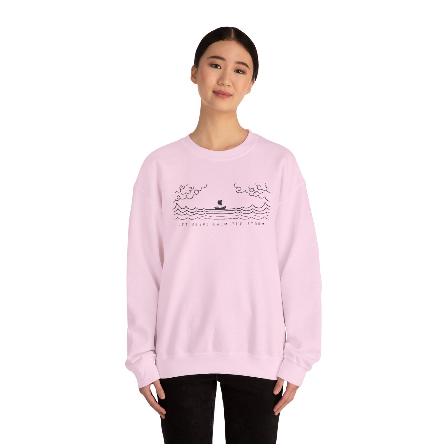 Jesus Calms Storm - Unisex Heavy Blend™ Crewneck Sweatshirt