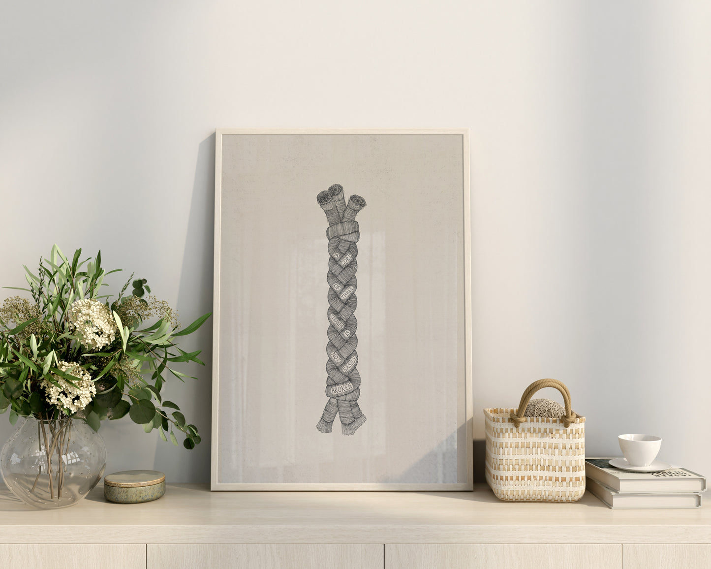 A Cord of Three Strands - with Words - Digital Print